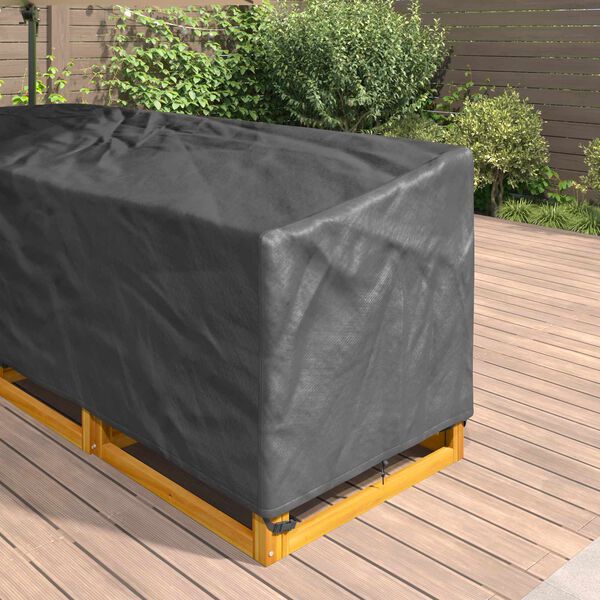 vidaXL Furniture Cover Black 235 x 235 x 85 cm 210D Oxford Fbric
