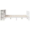 vidaXL Bookcase Bed without Mattress White 150x200 cm King Size Solid Wood Pine