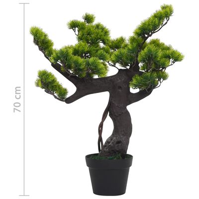 vidaXL Artificial Pinus Bonsai with Pot 70 cm Green