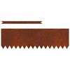 vidaXL Lawn Edging 50 pcs Brown 100 x 0.05 x 30 cm Weathering Steel