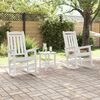 vidaXL Garden Rocking Chair 2 pcs White 70 x 92 x 108cm Plastic
