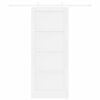 vidaXL Sliding Door White 83 x 202 cm Solid Pine Wood