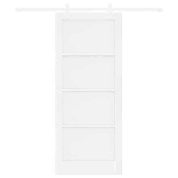 vidaXL Sliding Door White 83 x 202 cm Solid Pine Wood