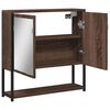 vidaXL Bathroom Mirror Cabinet Brown Oak 60x16x60 cm Engineered Wood