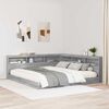 vidaXL Storage Headboard with Shelf Grey Sonoma 180 cm Engineered Wood