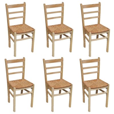 vidaXL Dining Chairs 6 pcs Pinewood