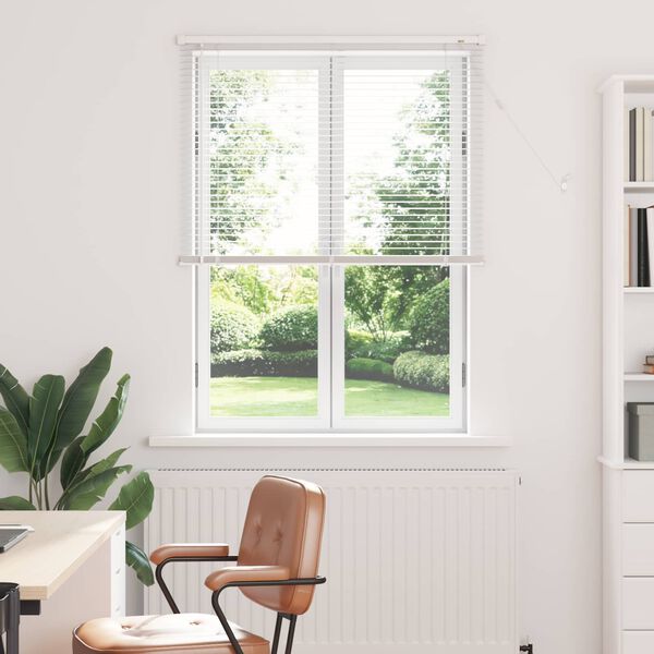 vidaXL Venetian Blind Manual Adjustable White 150 x 100 cm PVC