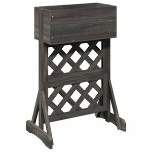 vidaXL Vertical Garden Trellis Grey 48 x 30 x 70.5 cm Solid Fir Wood