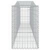 vidaXL Arched Gabion Baskets 5 pcs 400x50x80/100 cm Galvanised Iron