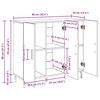 vidaXL Sideboard Old Wood 90 x 34 x 80 cm Engineered Wood