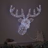 vidaXL Reindeer Head Cold white 68 x 36.5 x62.5 cm Acrylic