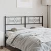 vidaXL Metal Replace Headboard Black 120 cm