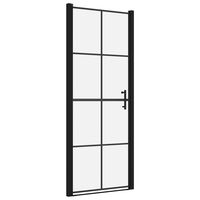 vidaXL Shower Doors Tempered Glass 81x195 cm Black