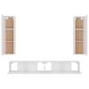 vidaXL 4 Piece TV Cabinet Set White Engineered Wood