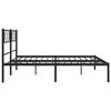 vidaXL Metal Bed Frame without Mattress with Headboard Black 183x213cm