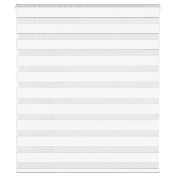vidaXL Zebra Blind White 120x150 cm Fabric Width 115.9 cm Polyester