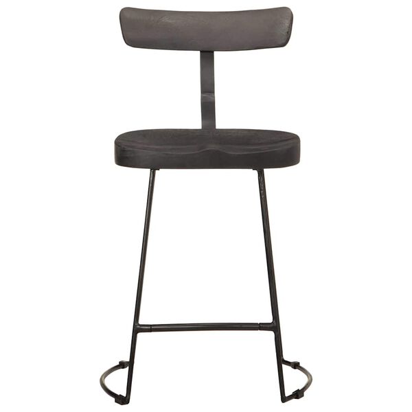 vidaXL Bar Stools 2 pcs Black 49x43x79 cm Solid Wood Mango