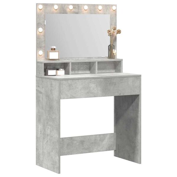 vidaXL Dressing Table Concrete Grey 75.5 x 41 x 135 cm Engineered Wood
