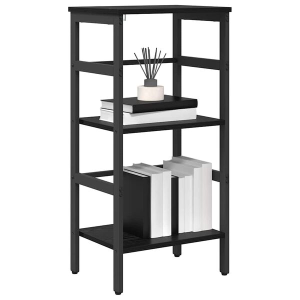 vidaXL Bookshelf Black Oak 40 x 29.5 x 81 cm Engineered Wood