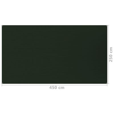 vidaXL Tent Carpet 250x450 cm Dark Green