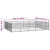 vidaXL Outdoor Dog Kennel Steel 18.82 m&sup2;