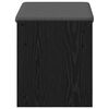 vidaXL Hall Bench Black Oak 63 x 38 x 45 cm Engineered Wood and Fabric