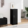 vidaXL Shoe Cabinet Black Oak 32 x 35 x 92 cm Engineered Wood