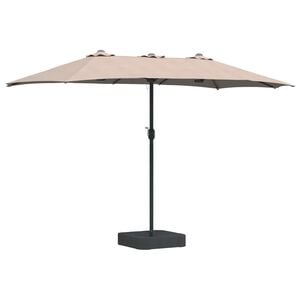 vidaXL Garden Parasol Taupe 385 x 209 x 244 cm Polyester