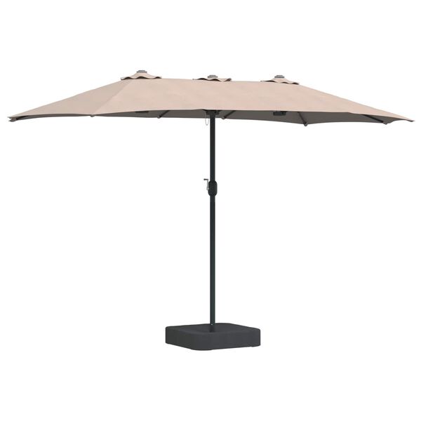 vidaXL Garden Parasol Taupe 385 x 209 x 244 cm Polyester