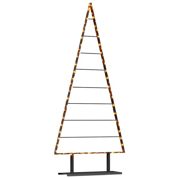 vidaXL Metal Christmas Tree with Stand Black 180 cm Steel