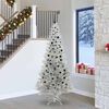 vidaXL Christmas Tree with 300 LEDs with Stand Silver 240 cm PET