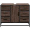 vidaXL Bathroom Sink Cabinet Brown Oak 80x33x60 cm Engineered Wood