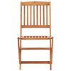 vidaXL Chair Folding Brown Acacia Wood