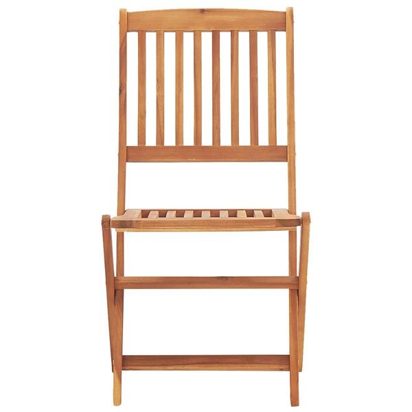 vidaXL Chair Folding Brown Acacia Wood