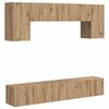 vidaXL TV Cabinet Set Wall-mounted 4 pcs Old Wood Engineered Wood