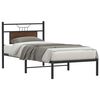 vidaXL Bed Frame without Mattress Brown Oak 80x200 cm Engineered Wood