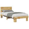 vidaXL Bed Frame with Headboard without Mattress 90x200 cm Solid Wood Oak