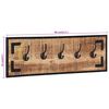 vidaXL Coat Racks 2 pcs 80x8x25 cm Solid Rough Wood Mango