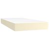 vidaXL Pocket Spring Bed Mattress Medium Cream 80x200x20 cm Faux Leather