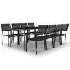 vidaXL 9 Piece Outdoor Dining Set Steel