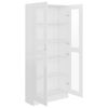 vidaXL Vitrine Cabinet White 82.5x30.5x185 cm Engineered Wood