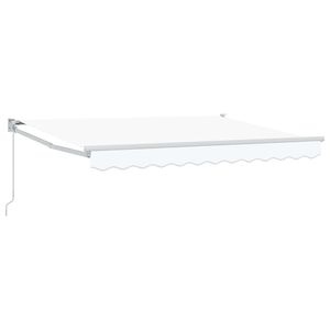 vidaXL Manual Retractable Awning White 2.5 x 2 m