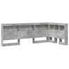 vidaXL Storage Headboard Concrete Grey Engineered Wood