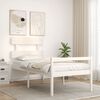 vidaXL Senior Bed without Mattress White Single Solid Wood
