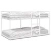 vidaXL Bunk Bed without Mattress White 100x200 cm Steel