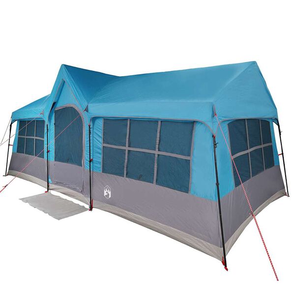 vidaXL Family Tent with Roof Blue and Grey 622 x 295 x 238 cm