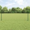 vidaXL Fence with Post Green 0.6 x 50 m Steel and PVC
