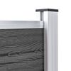 vidaXL Fence Panel Set WPC 699x105 cm Black
