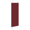 vidaXL Pleated Blind Bordeaux Red 45x100 cm Fabric Width 44.4 cm Polyester