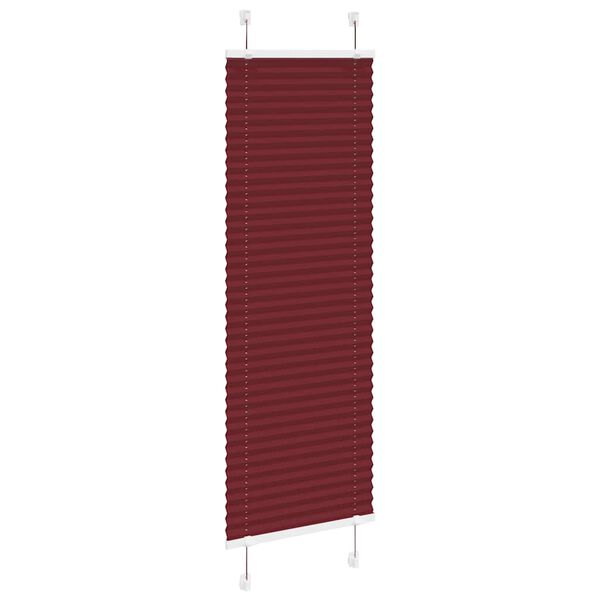 vidaXL Pleated Blind Bordeaux Red 45x100 cm Fabric Width 44.4 cm Polyester